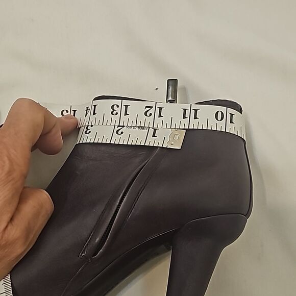 - BOTTEGA VENETA Purple Leather Platform Heels Slip On Heel Ankle Boots … - Picture 12 of 14